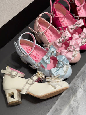 Showa Vow 2.0 Hime Goto Wedge Blue Heels - LolitaEraBlue 6cm35Showa Vow 2.0 Hime Goto Wedge Blue Heels