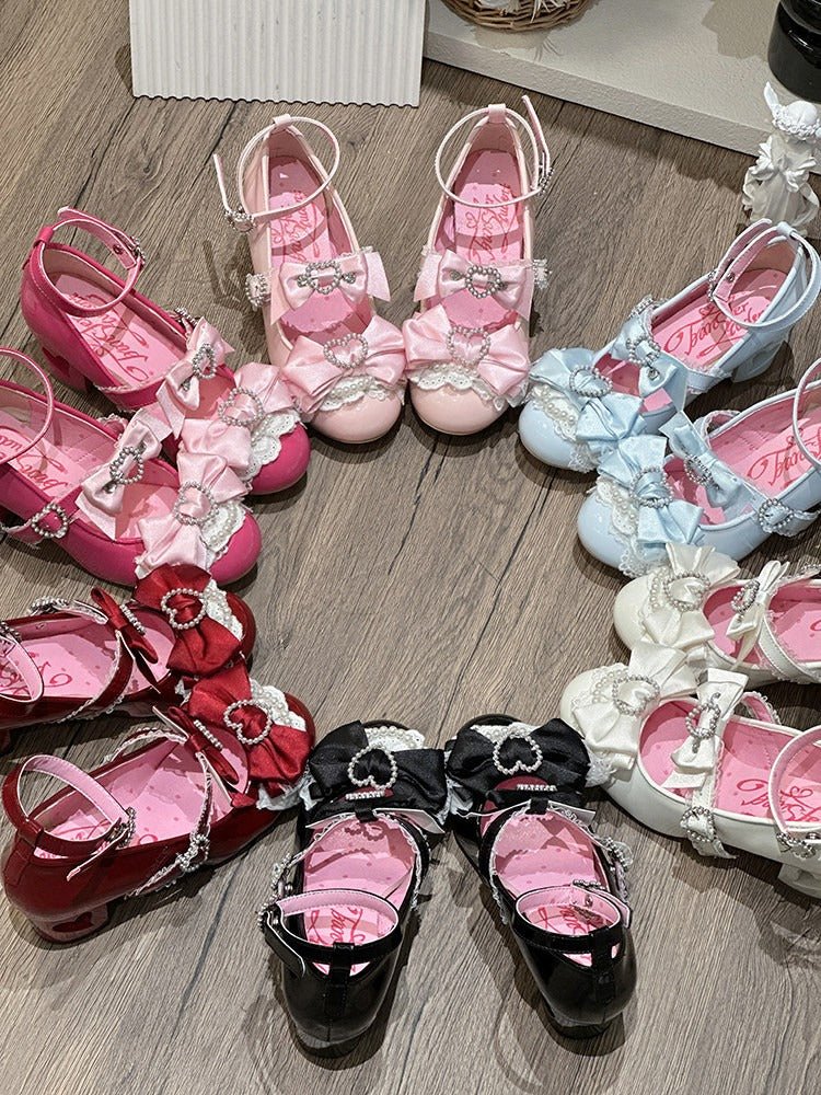 Showa Vow 2.0 Hime Goto Wedge Blue Heels - LolitaEraBlue 6cm35Showa Vow 2.0 Hime Goto Wedge Blue Heels