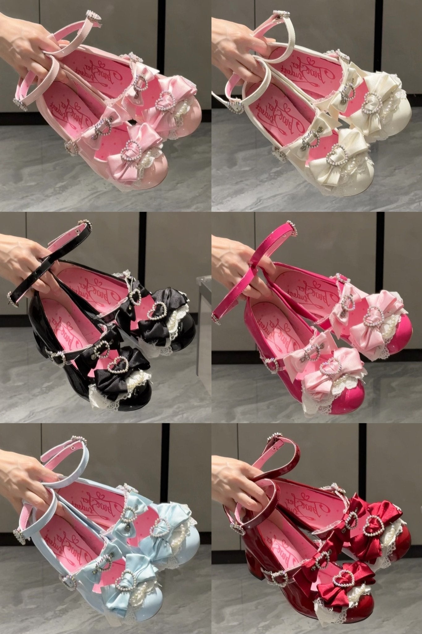 Showa Vow 2.0 Hime Goto Wedge Blue Heels - LolitaEraBlue 6cm35Showa Vow 2.0 Hime Goto Wedge Blue Heels