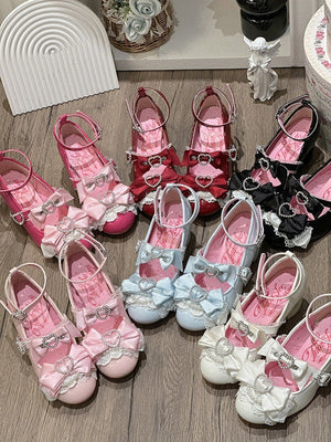 Showa Vow 2.0 Hime Goto Wedge Pink Heels - LolitaEraPink 6cm35Showa Vow 2.0 Hime Goto Wedge Pink Heels