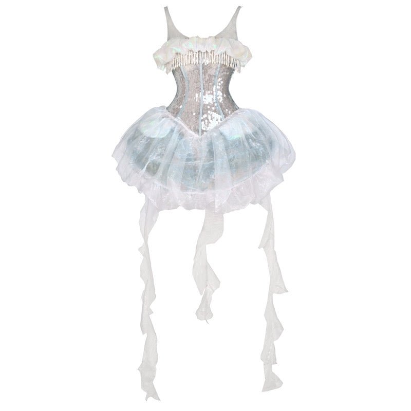Siren's Call Sequin Boned Corset Dress LE1207 - LolitaEraSetSSiren's Call Sequin Boned Corset Dress LE1207