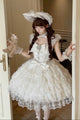 Snow Feather Lolita White Wedding JSK Dress 1310 - LolitaEraWhite JSK+Back Bow+NecklaceSSnow Feather Lolita White Wedding JSK Dress 1310
