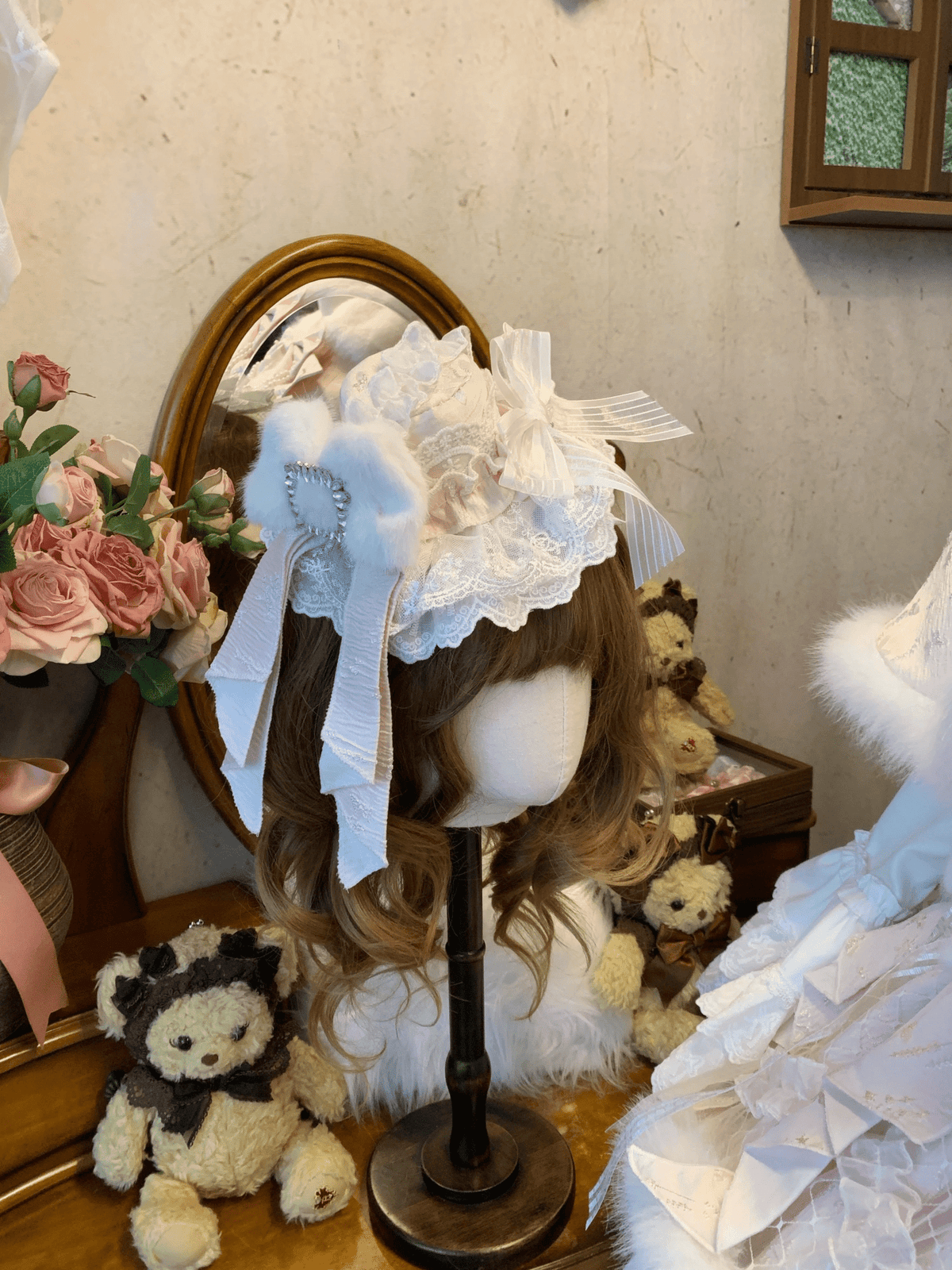Snowfall Letter Lolita Autumn Winter Plush Pink JSK Dress Set - LolitaEra