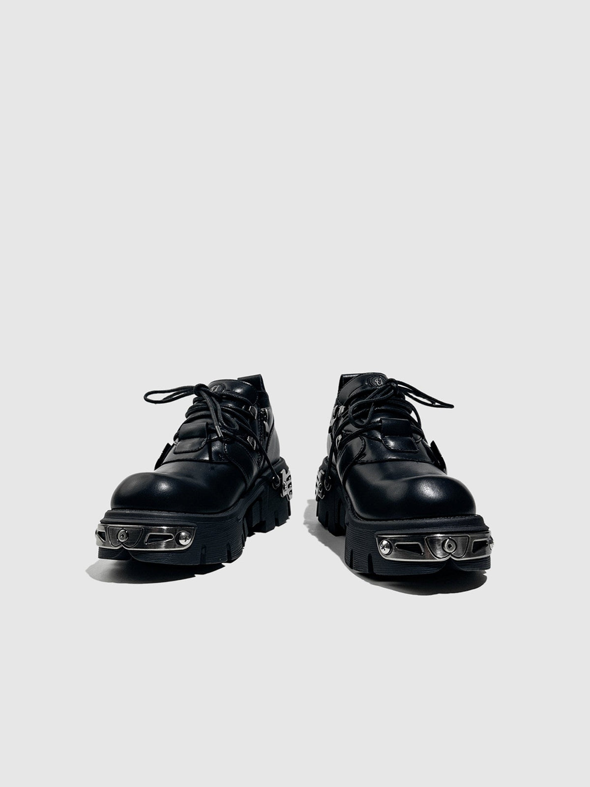 Spanish‑Inspired Dark Gothic Punk Alt‑Fashion Chunky Platform Shoes - LolitaEra