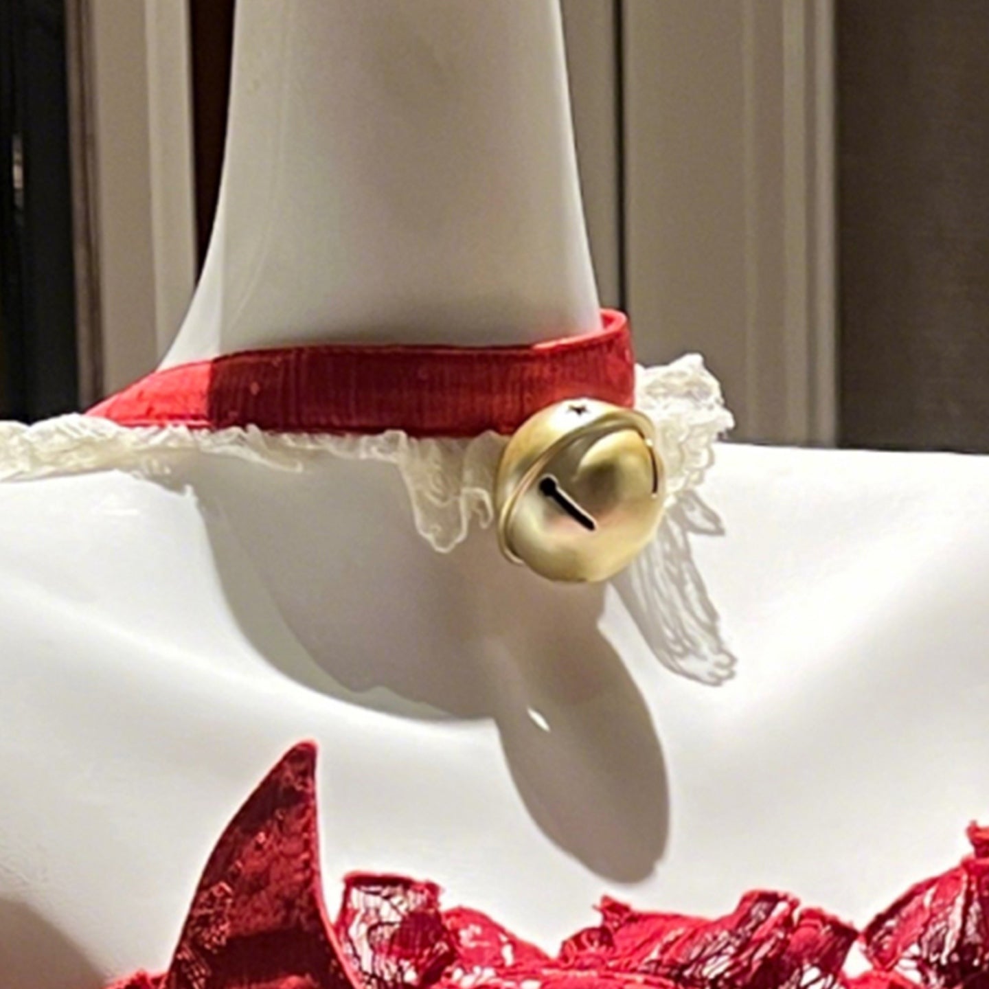 Spicy Girl Red Princess Mini Dress - LolitaEraRed Dress+Tailing+ChokerSSpicy Girl Red Princess Mini Dress