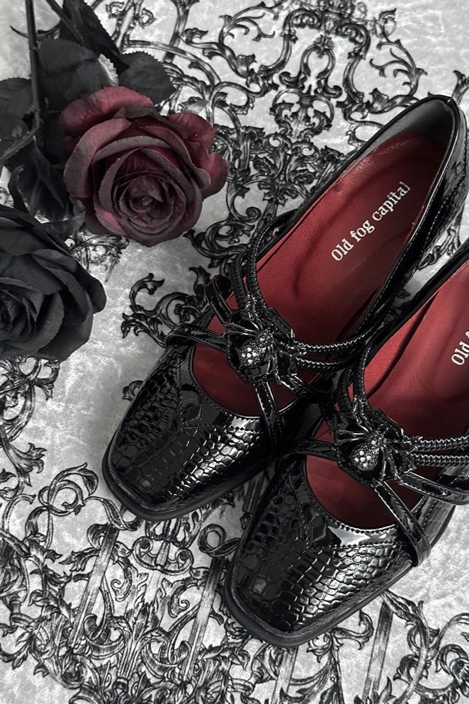 Spider Queen Dark Gothic Heels - LolitaEraBlack Set35Spider Queen Dark Gothic Heels