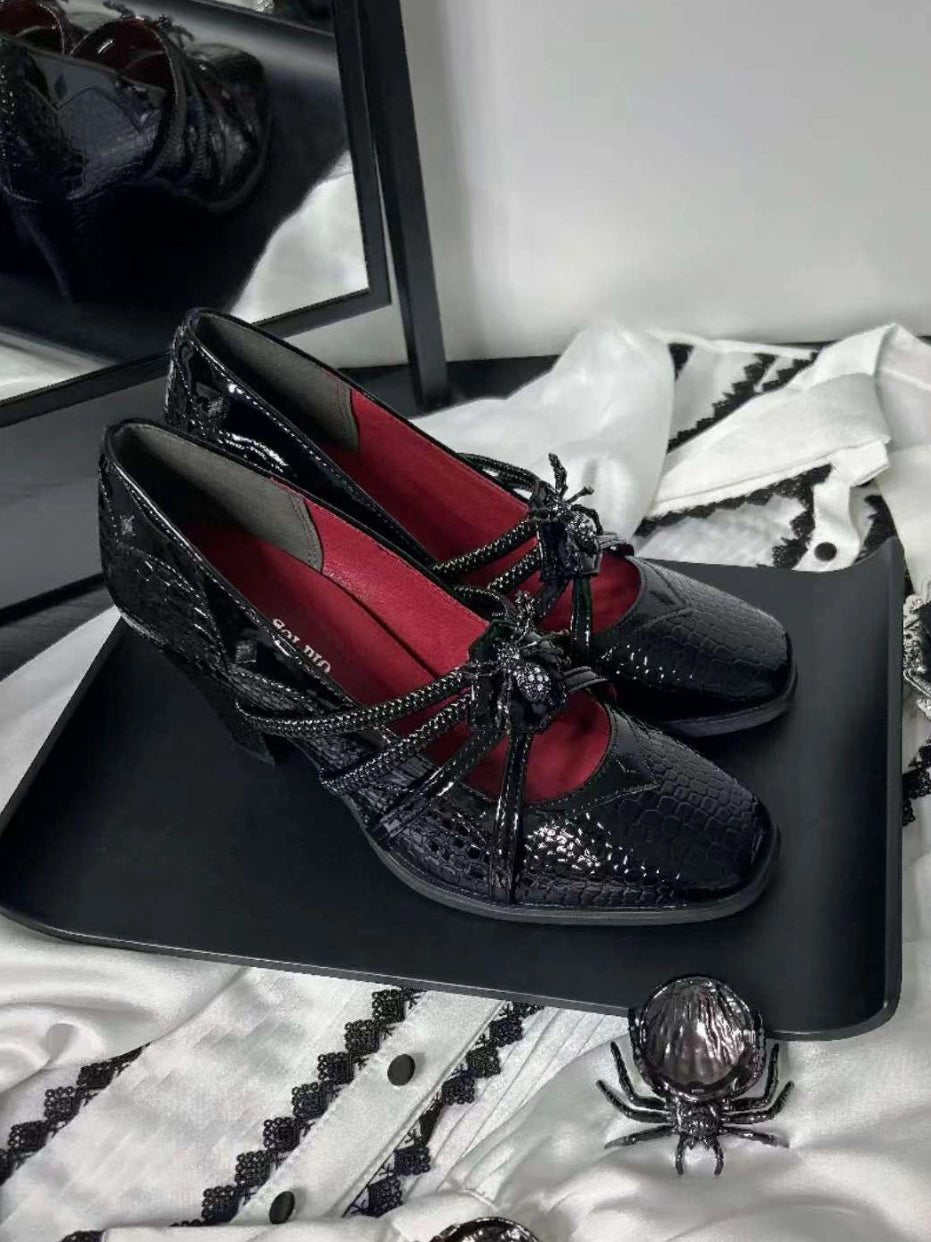 Spider Queen Dark Gothic Heels LE5116 - LolitaEraBlack Set35Spider Queen Dark Gothic Heels LE5116