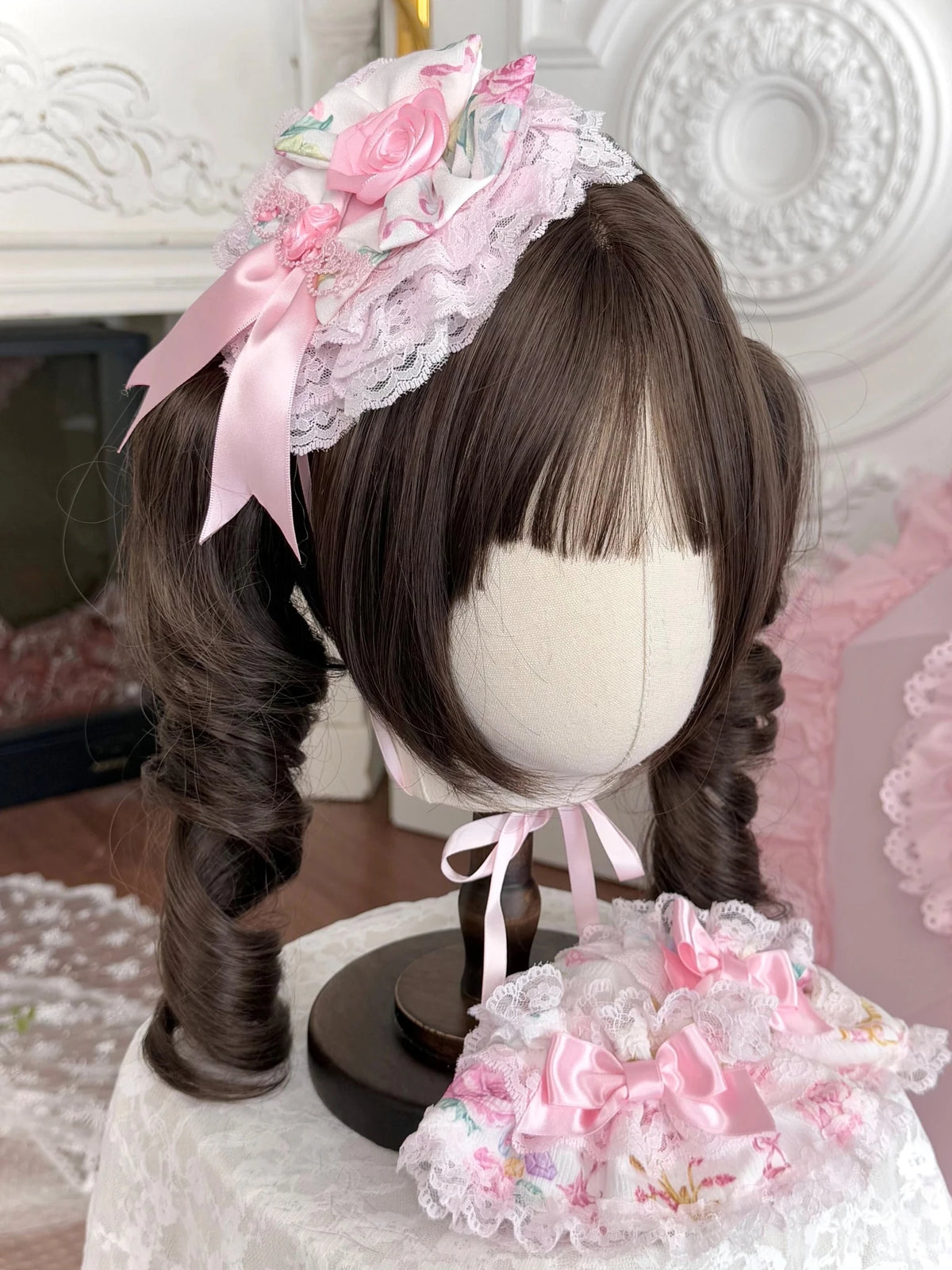 Spring 2025 Vintage Flower Wall Sweet Lolita Accessories Set BNT KC Hair Clips - LolitaEra