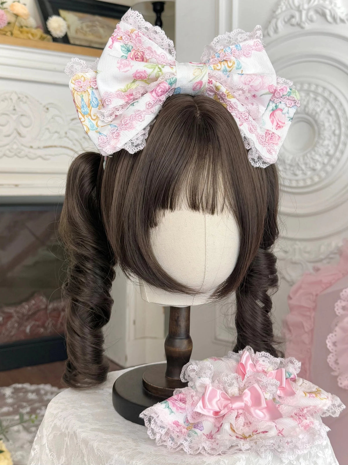 Spring 2025 Vintage Flower Wall Sweet Lolita Accessories Set BNT KC Hair Clips - LolitaEra