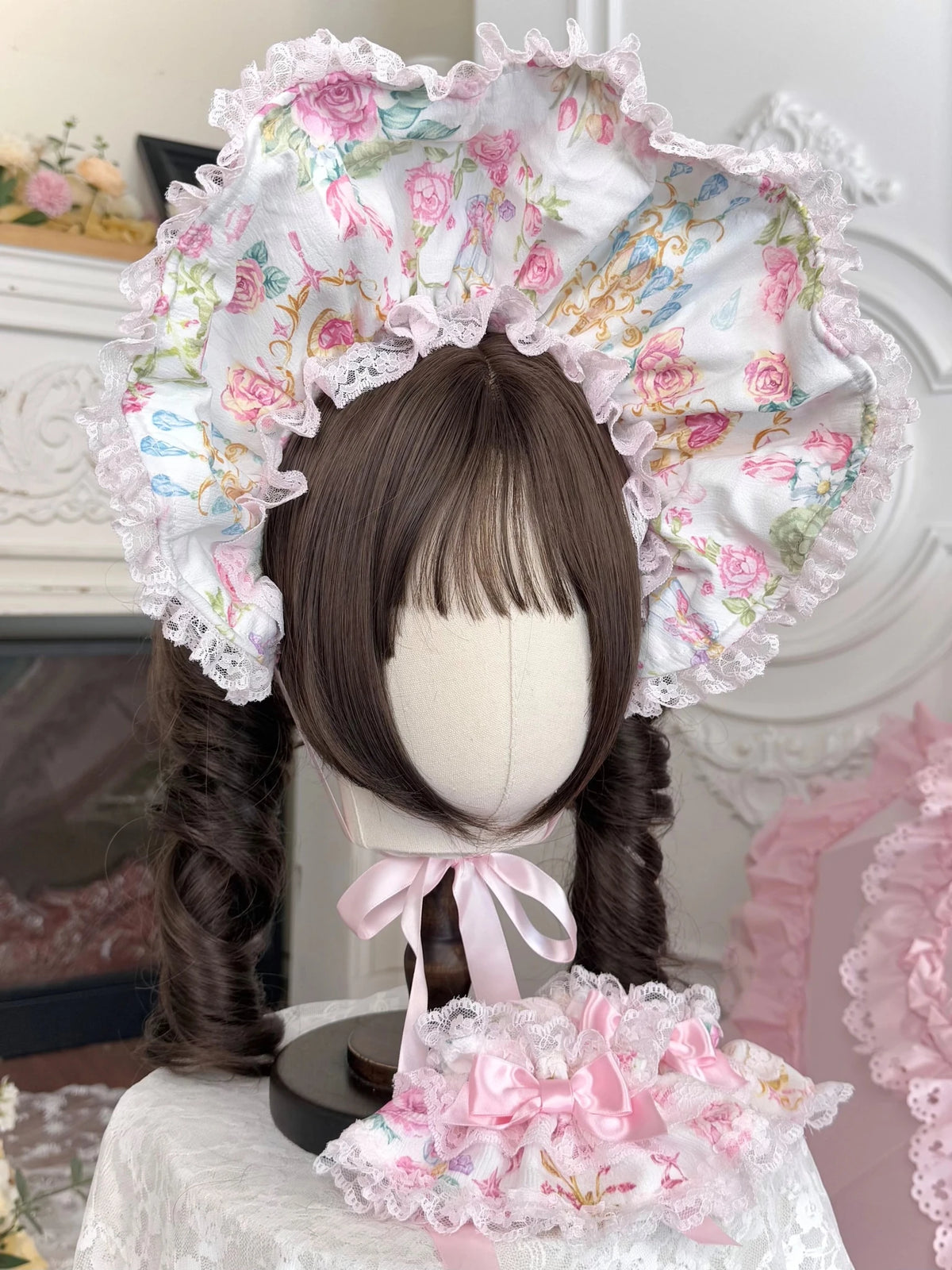 Spring 2025 Vintage Flower Wall Sweet Lolita Accessories Set BNT KC Hair Clips - LolitaEra