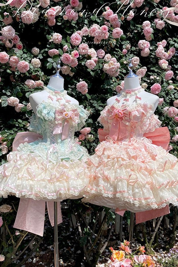 Spring Romance Princess Mint Green JSK - LolitaEraGreen DressSSpring Romance Princess Mint Green JSK