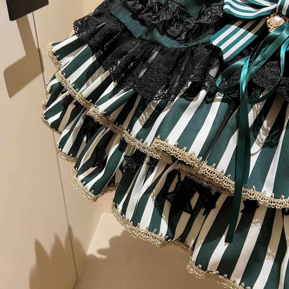 Star Track Academy Stripe Corset Gothic Lolita SK Dress Set - LolitaEra