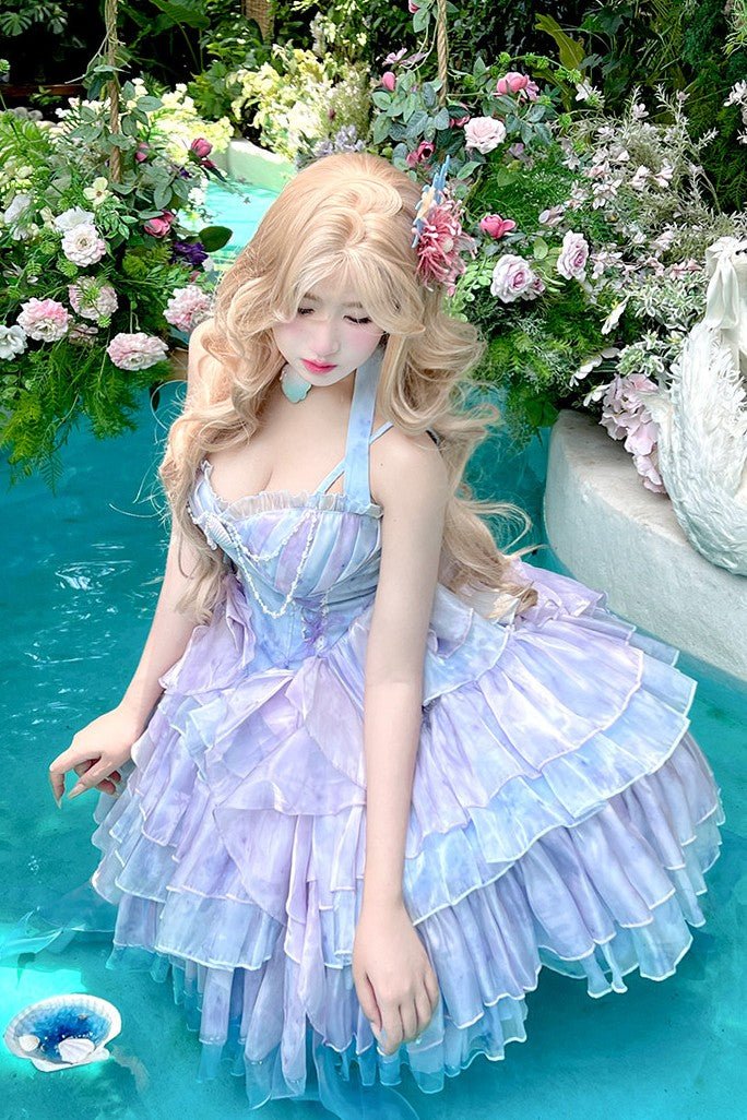 Starlit Mermaid Princess Blue - Purple Dress - LolitaEraDressSStarlit Mermaid Princess Blue - Purple Dress