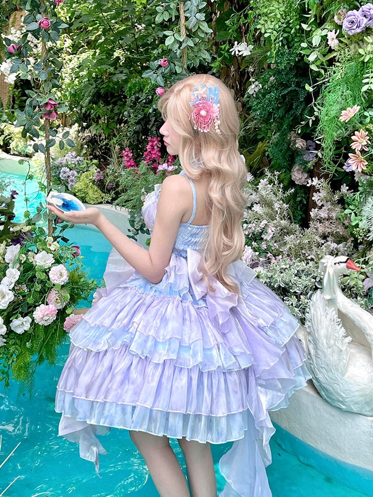 Starlit Mermaid Princess Blue - Purple Dress - LolitaEraDress+ChokerSStarlit Mermaid Princess Blue - Purple Dress