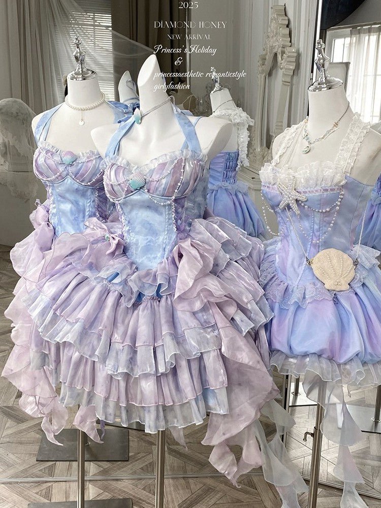 Starlit Mermaid Princess Blue - Purple Dress - LolitaEraDressSStarlit Mermaid Princess Blue - Purple Dress