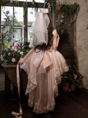 Stellar Weave Dream Lolita Halter JSK Dress - LolitaEraPink JSKSStellar Weave Dream Lolita Halter JSK Dress