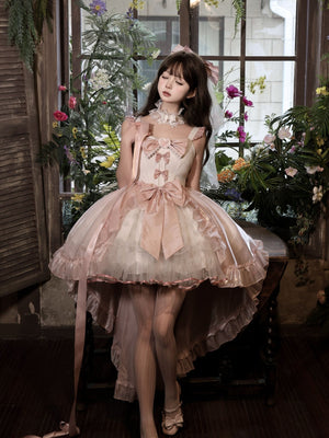 Stellar Weave Dream Lolita Halter JSK Dress - LolitaEraPink JSKSStellar Weave Dream Lolita Halter JSK Dress