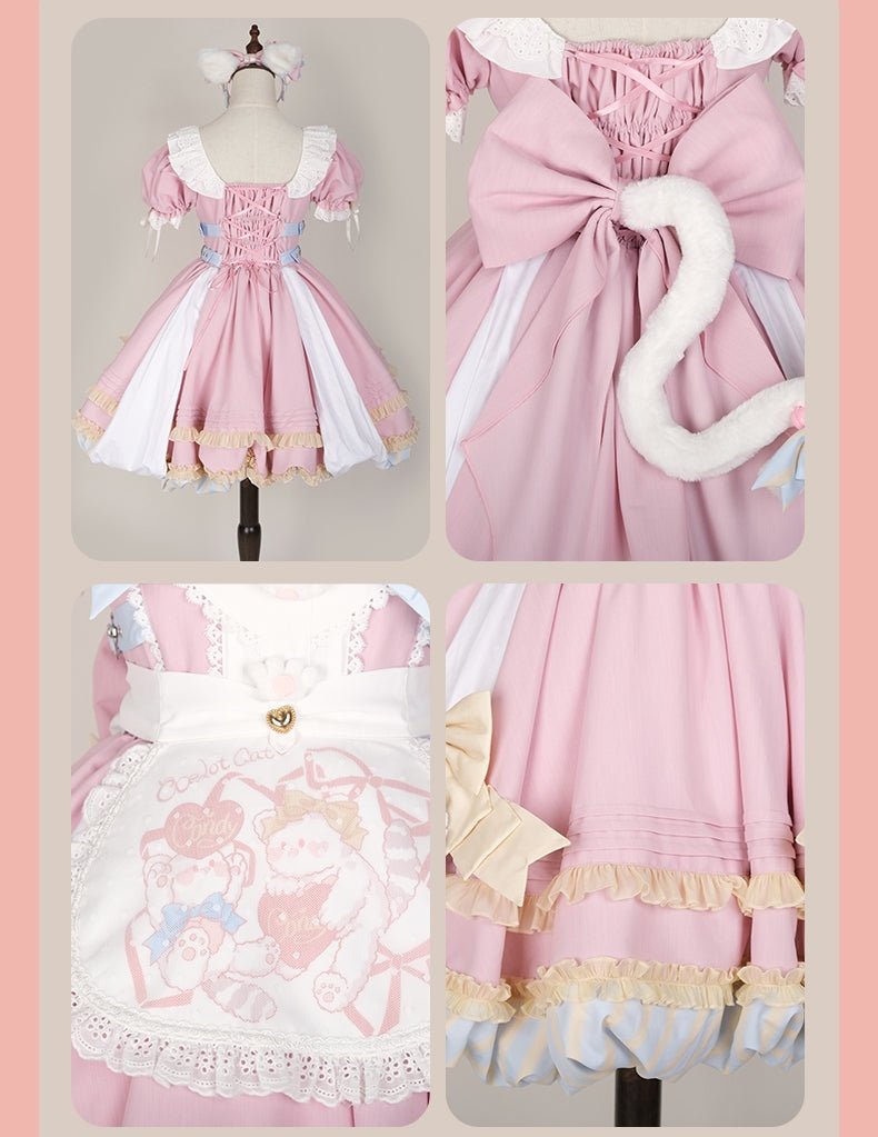 Super Sweet Lolita Girly Pink OP Dress - LolitaEraPink SetSSuper Sweet Lolita Girly Pink OP Dress