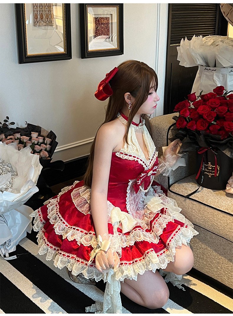 Sweet Girly Christmas Party Dress - LolitaEra