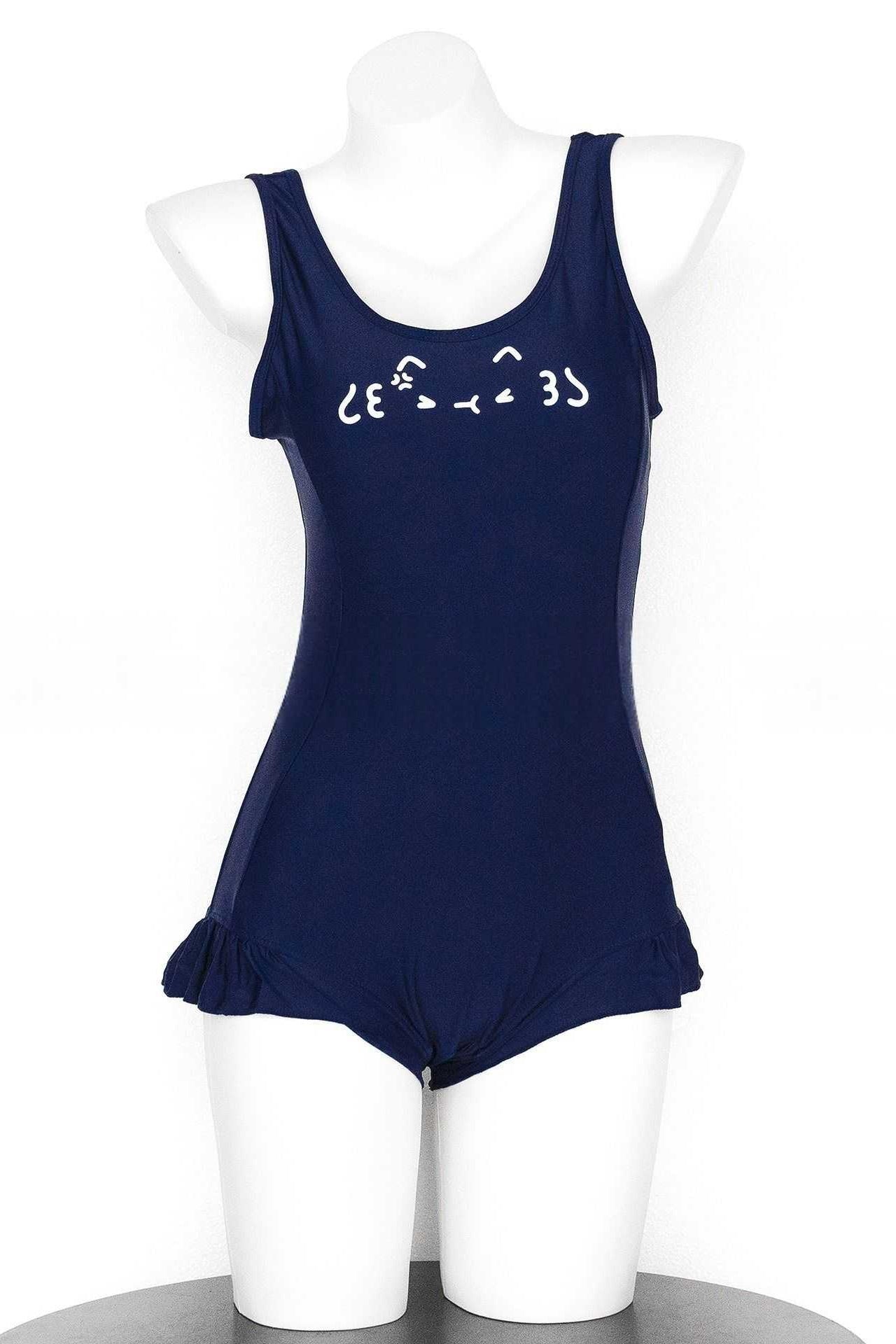 Sweet Lamb Notice Lamb Print Onesie Swimsuit - LolitaEraBlueSSweet Lamb Notice Lamb Print Onesie Swimsuit