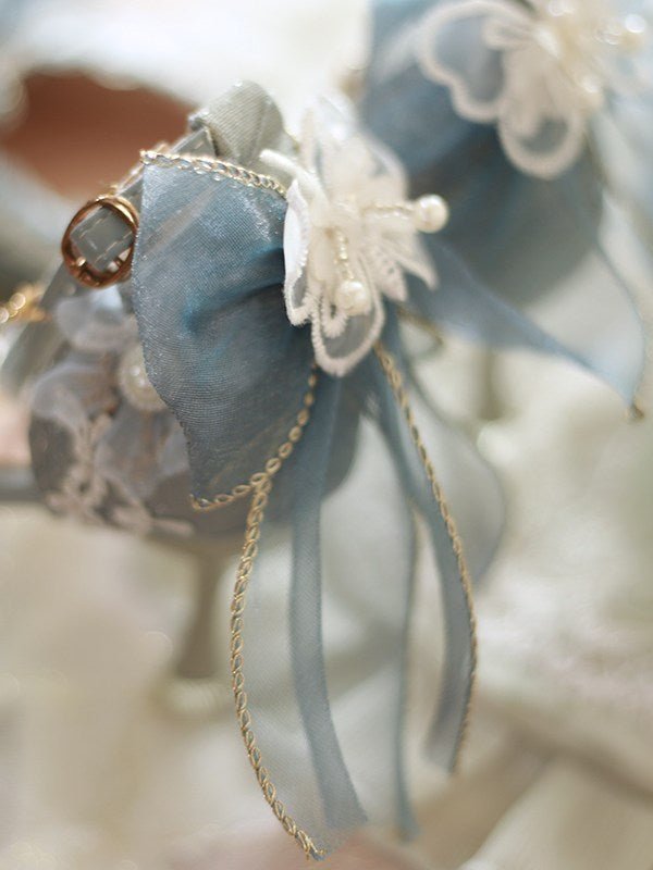 Sweet Lolita Butterfly Dream Heels - LolitaEraBlue 7cm34Sweet Lolita Butterfly Dream Heels