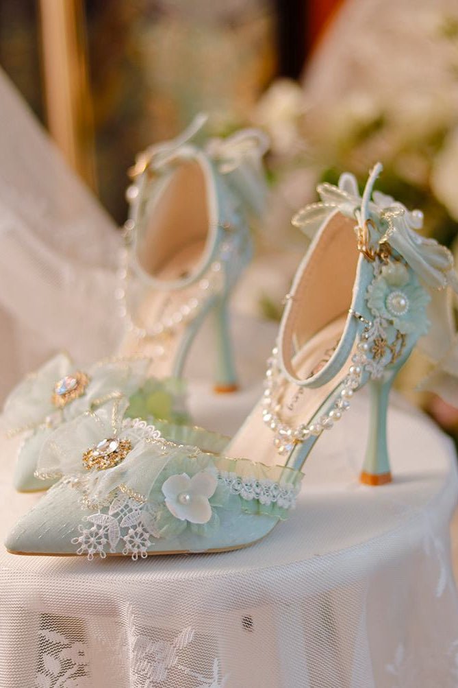 Sweet Lolita Butterfly Dream Heels - LolitaEraGreen 7cm34Sweet Lolita Butterfly Dream Heels