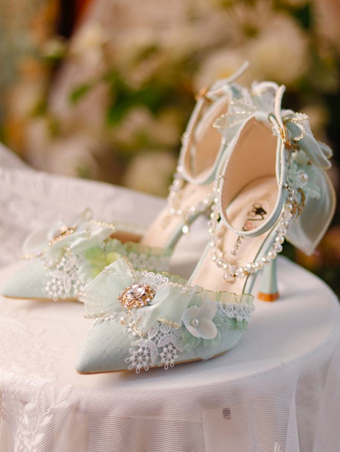 Sweet Lolita Butterfly Dream Heels - LolitaEraBlue 7cm34Sweet Lolita Butterfly Dream Heels