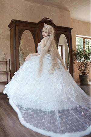 Sweet Lolita Princess White Gown - LolitaEraFive - Piece White SetSSweet Lolita Princess White Gown