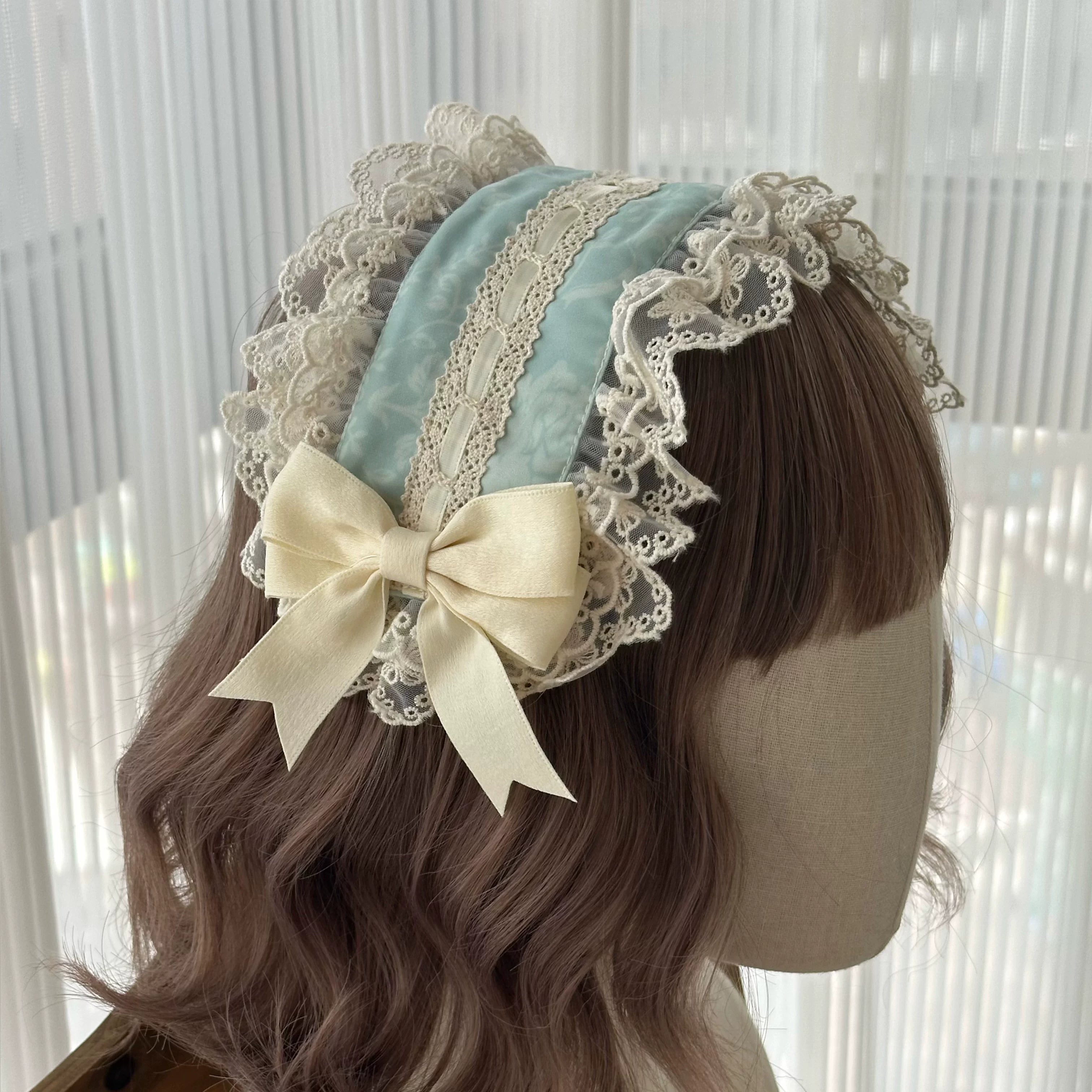 Full Payment Pre-order Dessert Off-center Waist JSK Original Thin Mint Print Lolita Design Dress - Day Rabbit