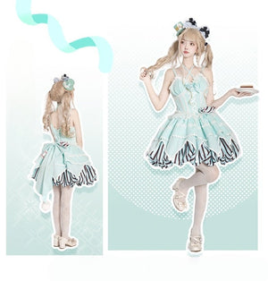 Sweet Pop Star Candy Jumper Dress - LolitaEraMint green JSKSSweet Pop Star Candy Jumper Dress
