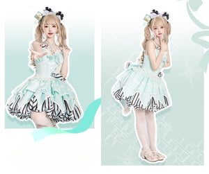Sweet Pop Star Candy Jumper Dress - LolitaEraMint green JSKSSweet Pop Star Candy Jumper Dress