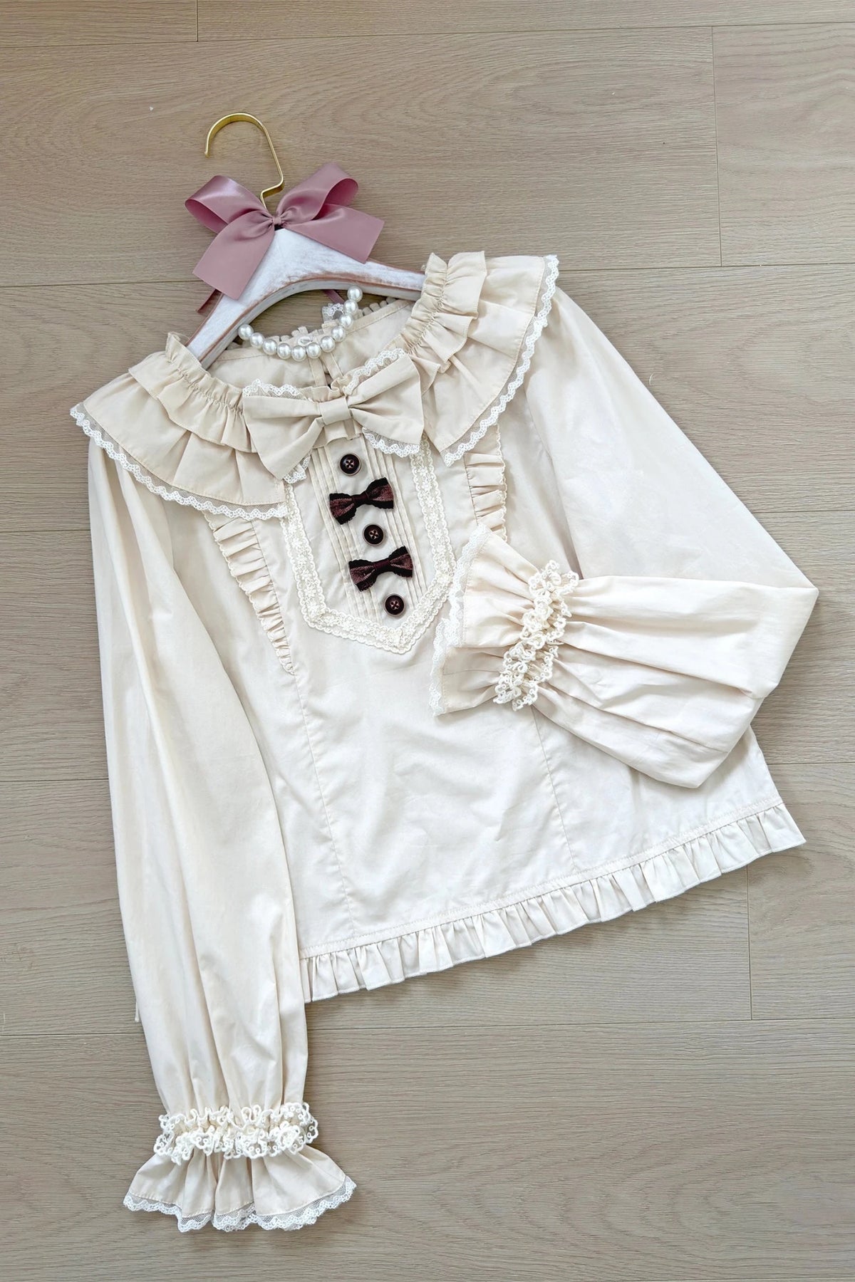 Teddy Bear Daily News Sweet Vintage Lolita Dress JSK OP - LolitaEra