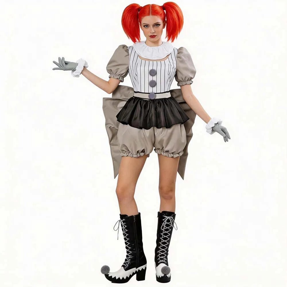 Terrifier 2 Art the Clown Cosplay Costume Women's Easter Clown Horror Cosplay Performance Outfit Halloween