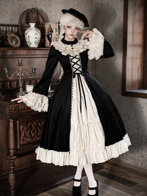 The Nutcracker Classic Long Red/Black OP Dress Set 1320 - LolitaEraRed SetSThe Nutcracker Classic Long Red/Black OP Dress Set 1320