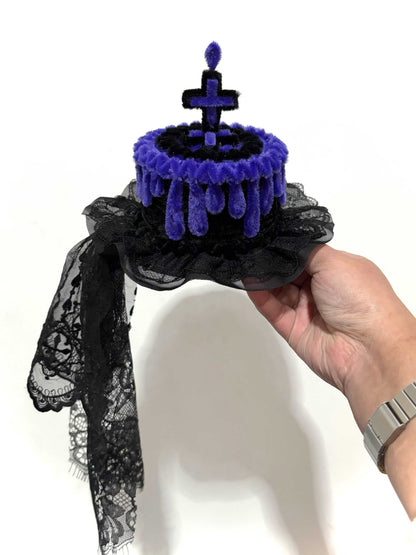 Lolita Handmade Dark Cake Mini Hat