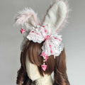 Lolita Kawaii Stuffed Bunny Ear KC Headband LA1003