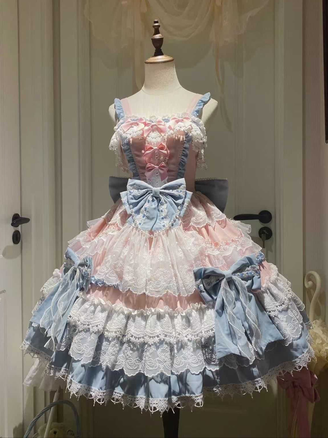 Lolita Doll Like Embroidered Lace JSK Dress LS1019