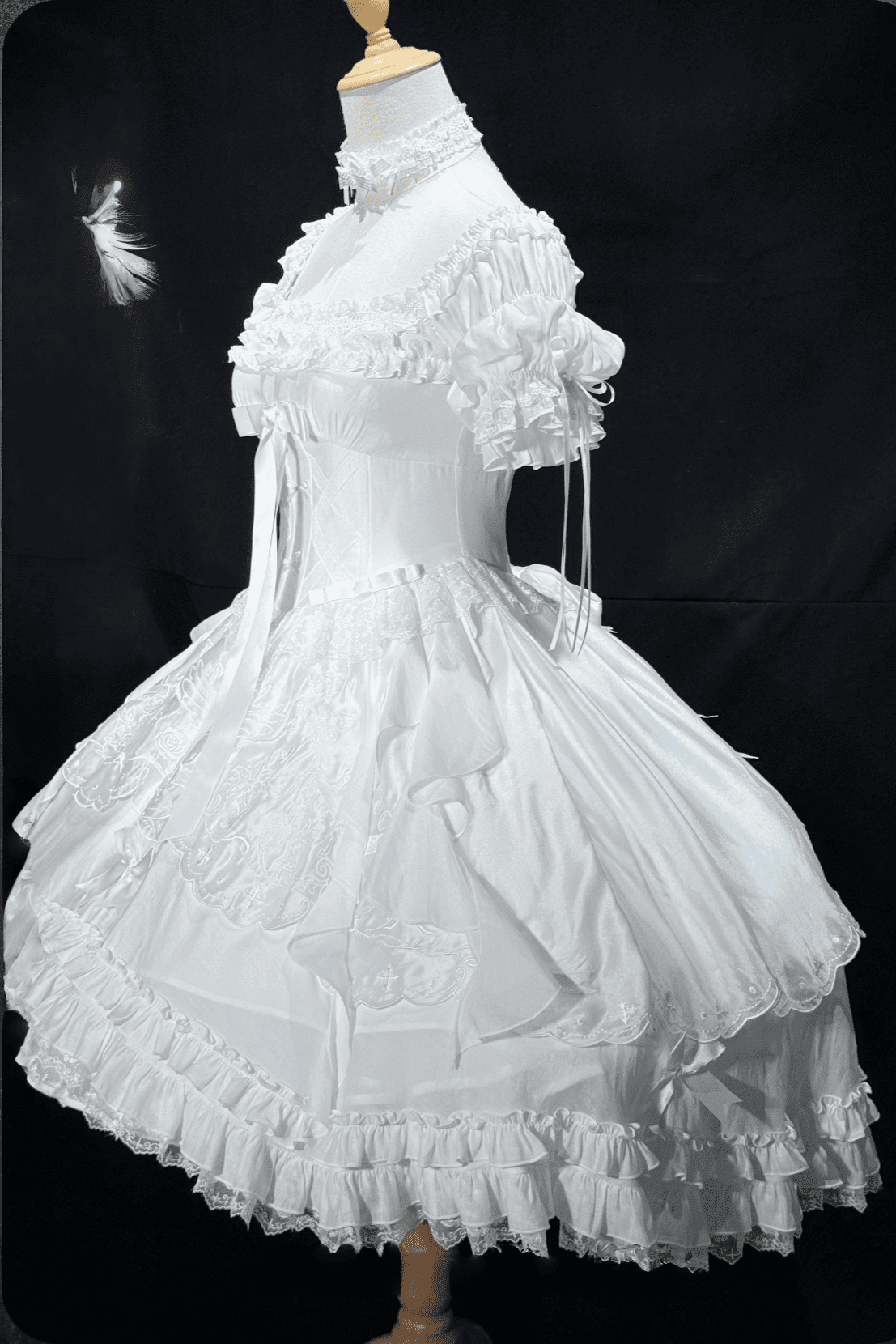 𝜗ৎ( PRE - ORDER ) Pure White Prayer Basic Lolita Dress LE1167 - LolitaEraWhiteXS𝜗ৎ( PRE - ORDER ) Pure White Prayer Basic Lolita Dress LE1167