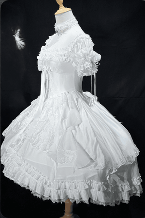 𝜗ৎ( PRE - ORDER ) Pure White Prayer Basic Lolita Dress LE1167 - LolitaEraWhiteXS𝜗ৎ( PRE - ORDER ) Pure White Prayer Basic Lolita Dress LE1167