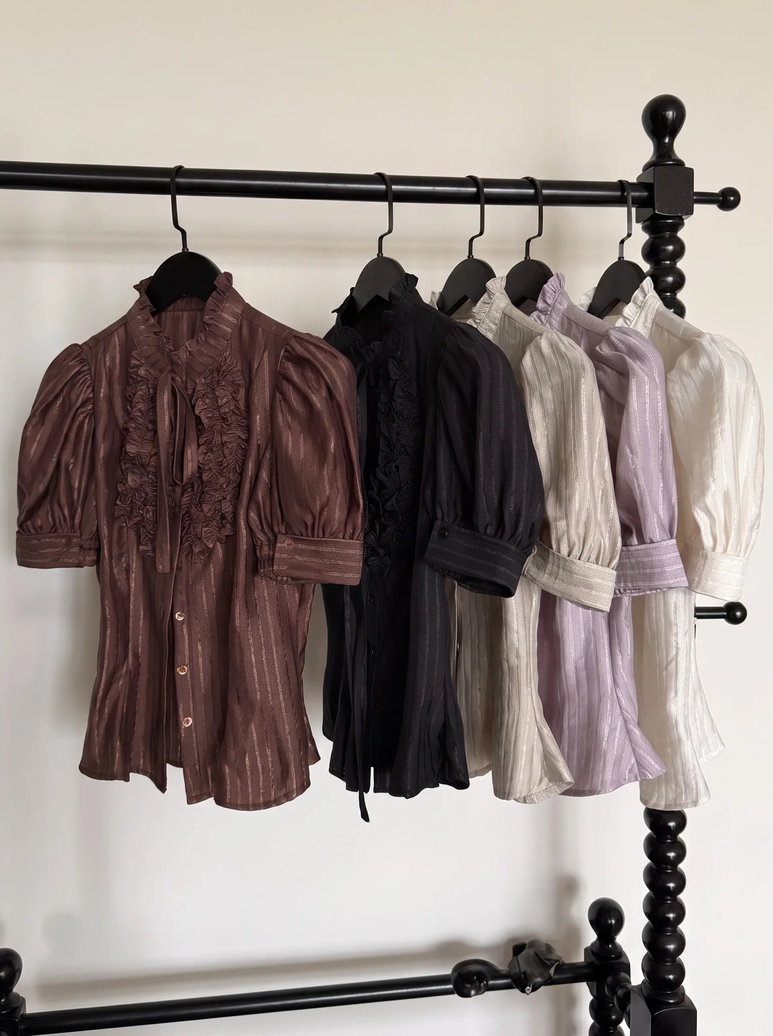 Twilight Veil Sweet Lolita Striped Short Sleeve Blouse
