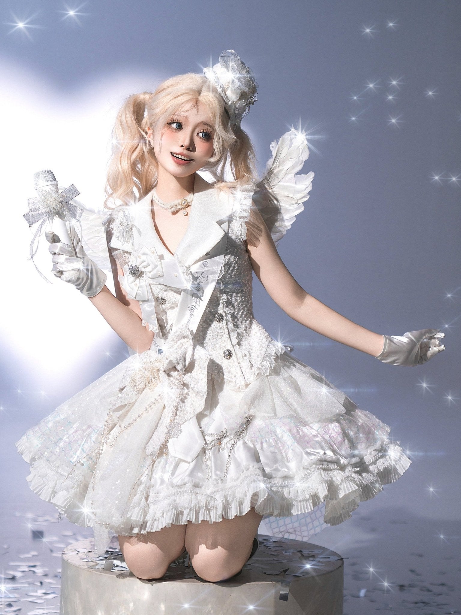Underground Idol Girl Group First Snow Stage Costume - LolitaEra