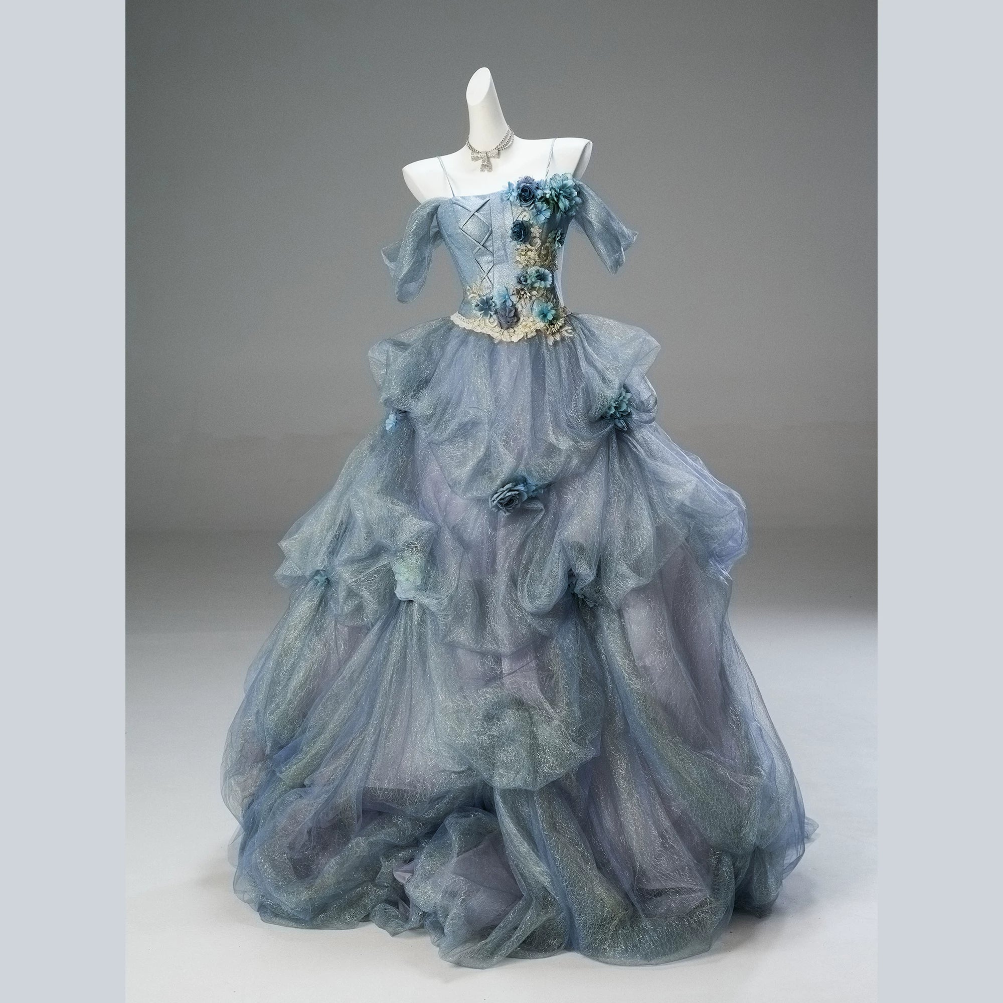 Cross Queen | "Under the Sea" 25-Layer Big Hem Art Exam Vocal Birthday 18th Coming-of-Age Princess Gown
