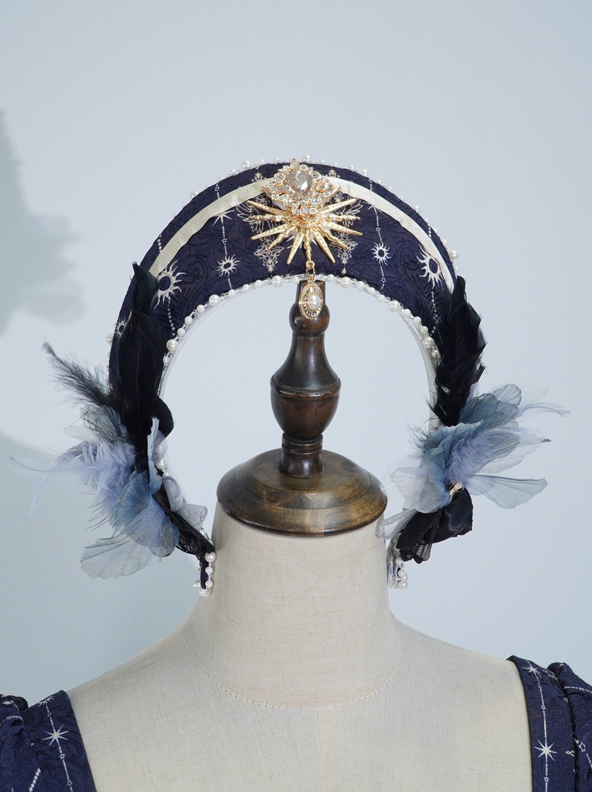 Unicorn Empire Classical Lolita OP Dress - LolitaEraSet=OP + Waist ChainSBlueUnicorn Empire Classical Lolita OP Dress