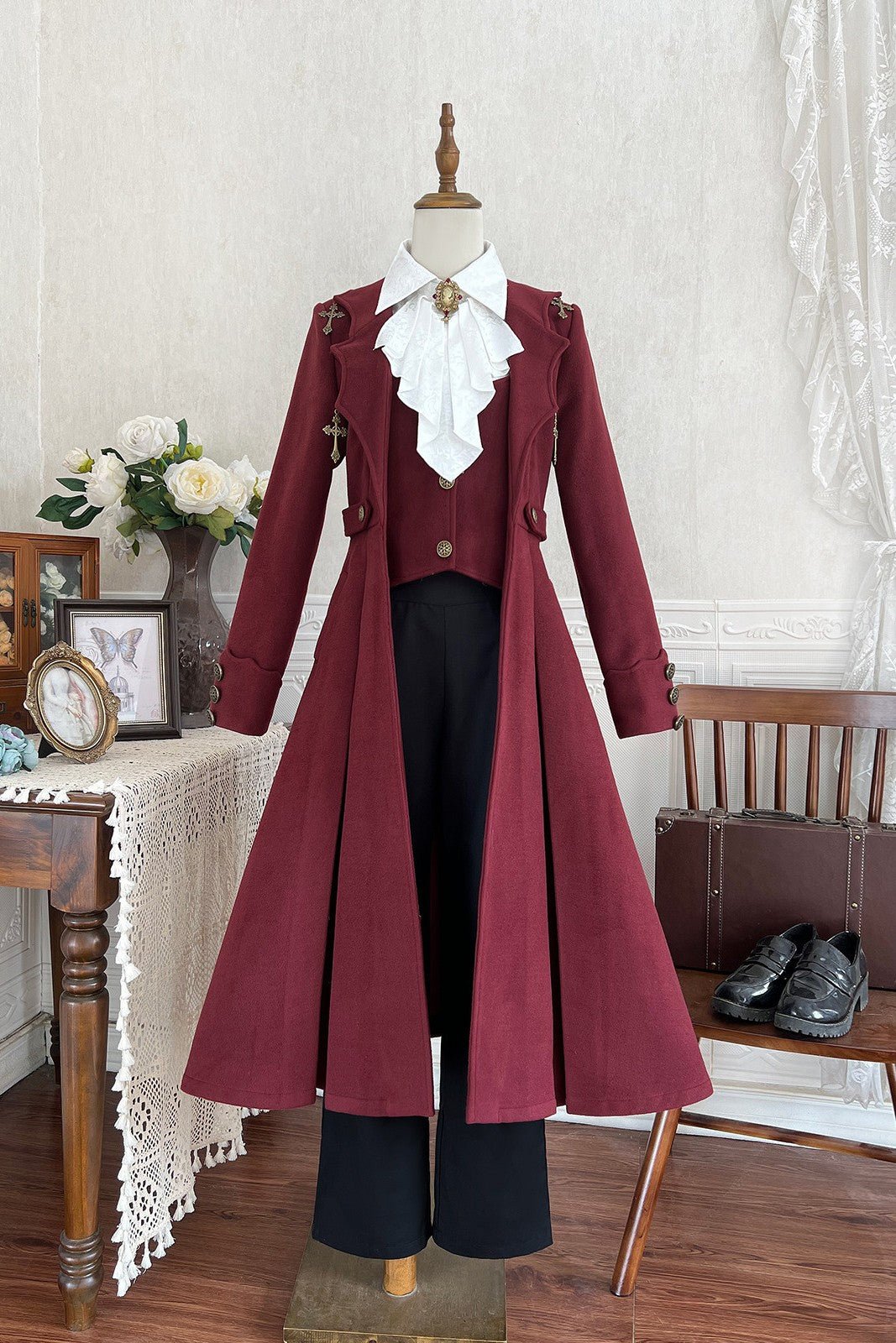 Vampire Count Dark Gothic Prince Set - LolitaEraShirt + Pants + CoatSVampire Count Dark Gothic Prince Set