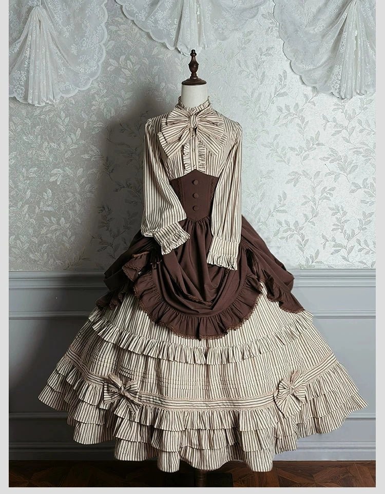 Victoria Duke Brown Classic Lolita Full Set - LolitaEra