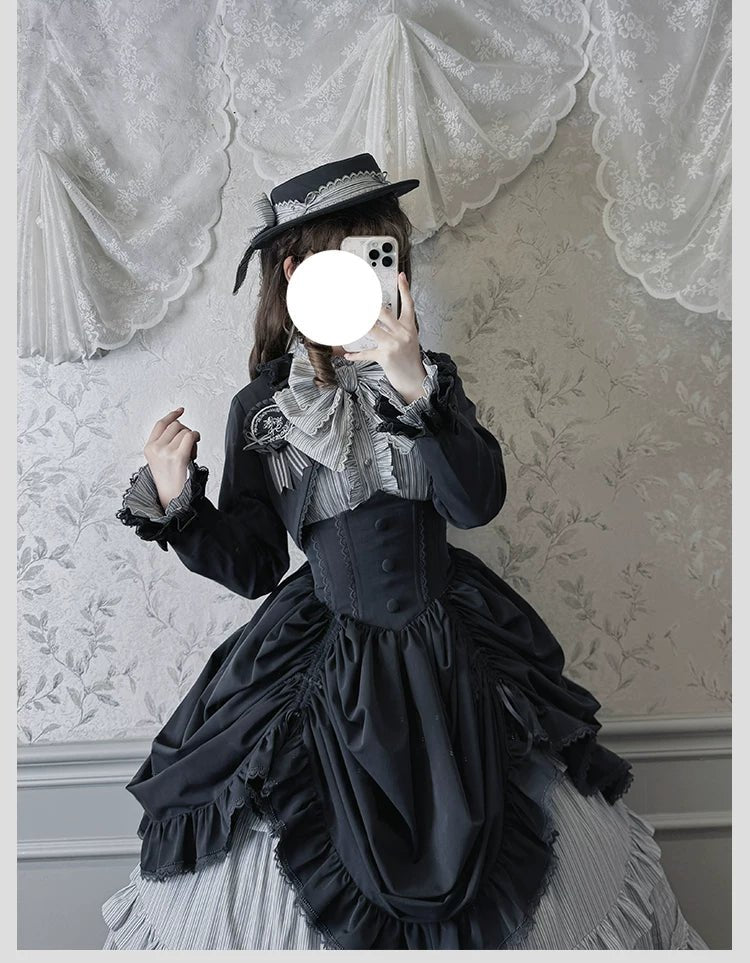 Victoria Duke Classic Lolita Short Outerwear & Long Sleeve Blouse - LolitaEra