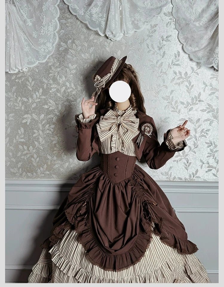 Victoria Duke Classic Lolita Short Outerwear & Long Sleeve Blouse - LolitaEra