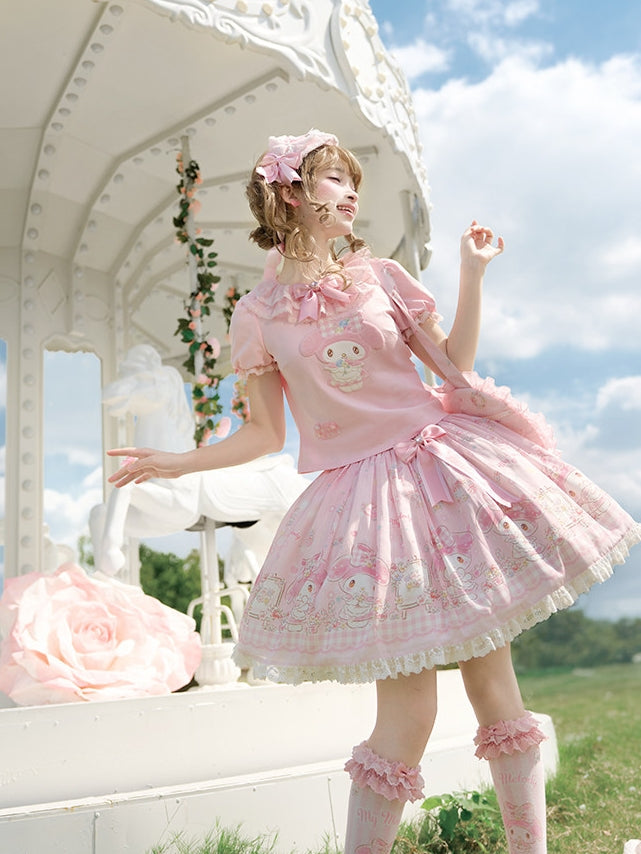 My Melody Collaboration Series SK Skirt & T-Shirt Set