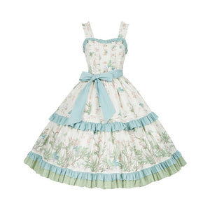 Warbler Season Classic Lolita OP/JSK Dress Set LE1191 - LolitaEraJSK+beltSWarbler Season Classic Lolita OP/JSK Dress Set LE1191
