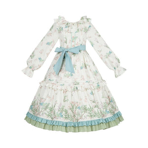 Warbler Season Classic Lolita OP/JSK Dress Set LE1191 - LolitaEraOP+beltSWarbler Season Classic Lolita OP/JSK Dress Set LE1191